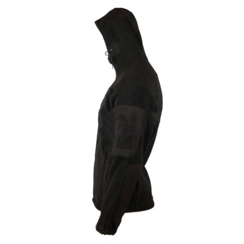 Ζακέτα Tactical Polar Fleece Mε Κουκούλα MRK Μαύρο